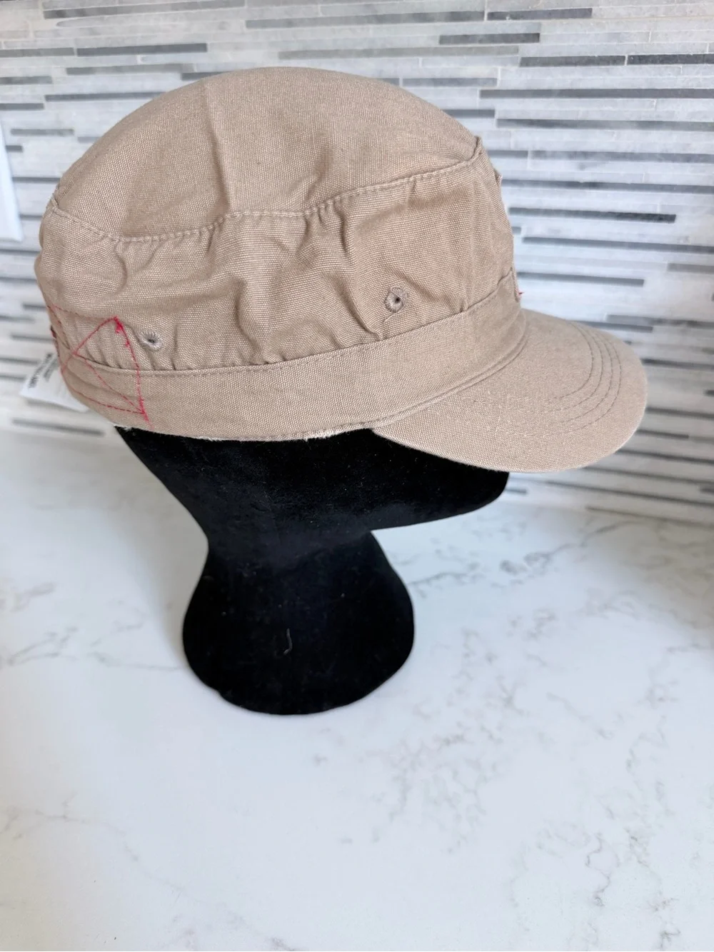 Vintage Kurtz Kids Tan Logo Cap size 6 1/2